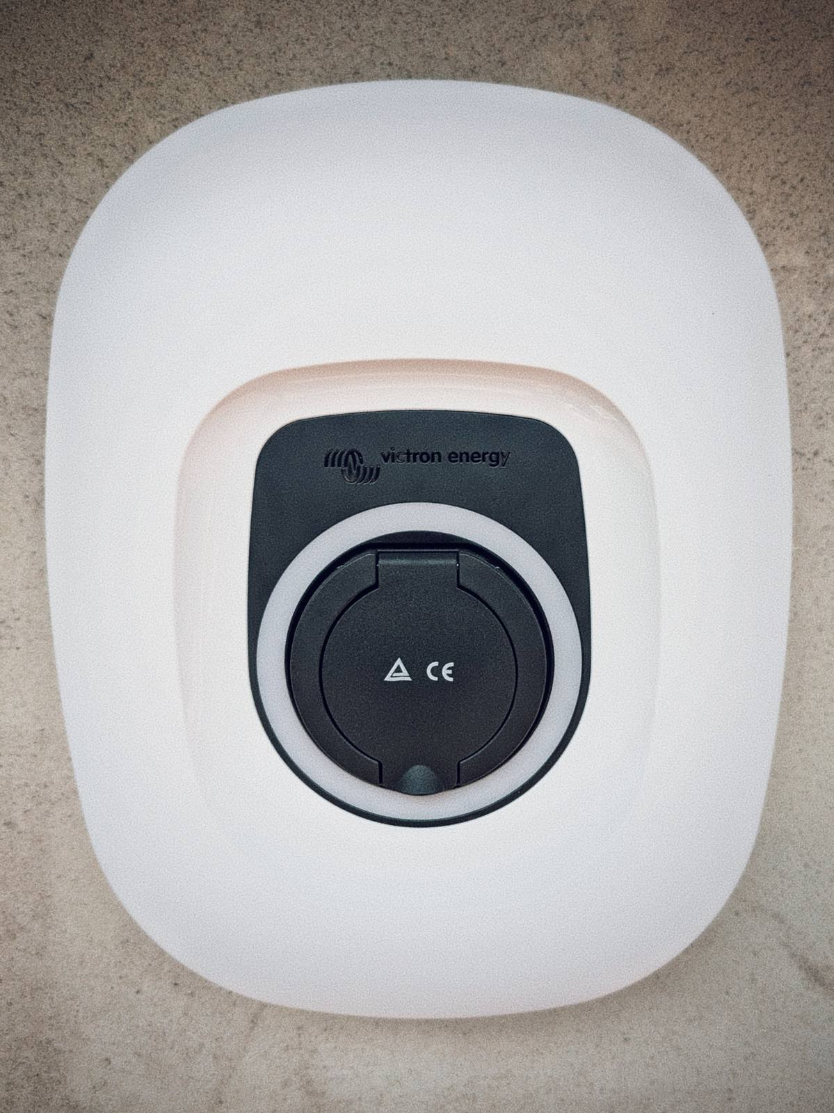 The Victron Energy charging station, wall-mounted